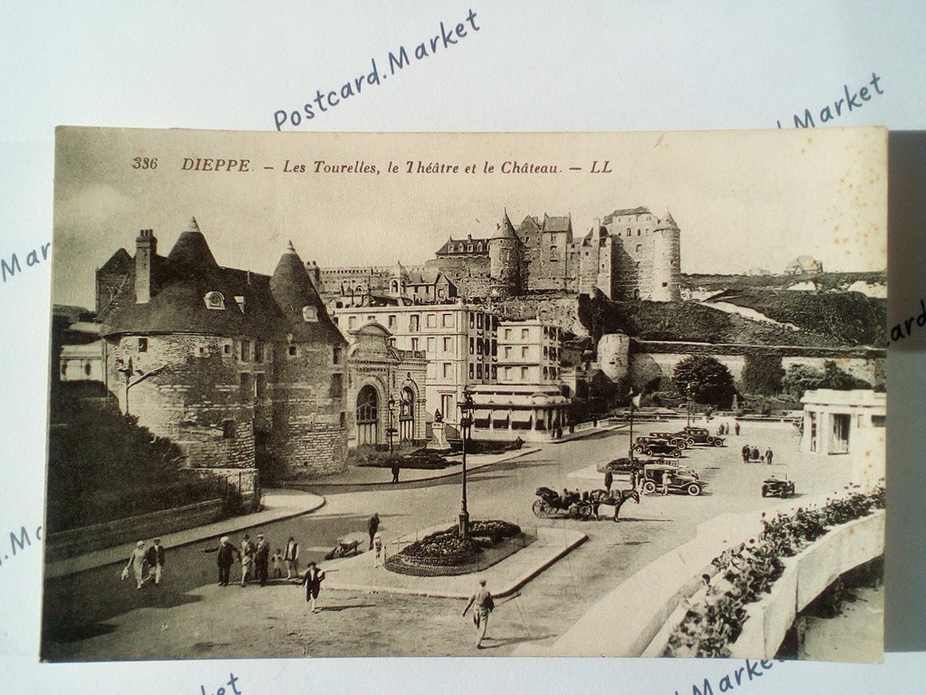 /France/Dieppe/FR_place_19xx_Dieppe. Les Tourelles, le Theatre et le Chateau.jpg